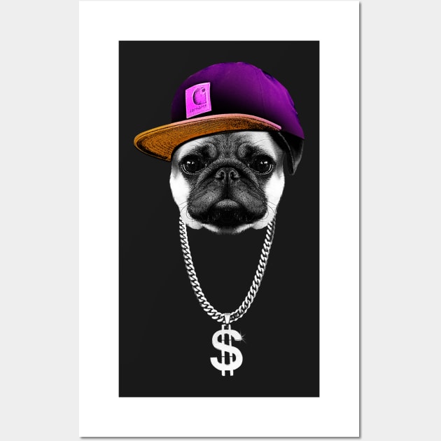 Hiphoper pug Wall Art by clingcling